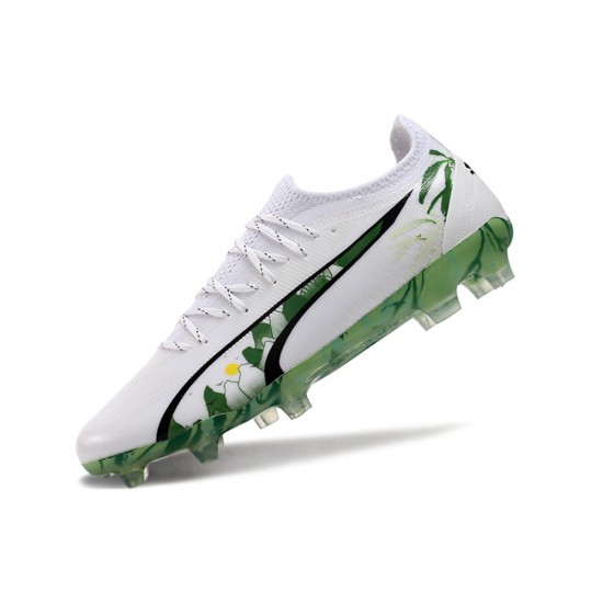 Comprar  Puma Ultra Ultimate FG Hombre Blanco y Verde Zapatos De Futbol