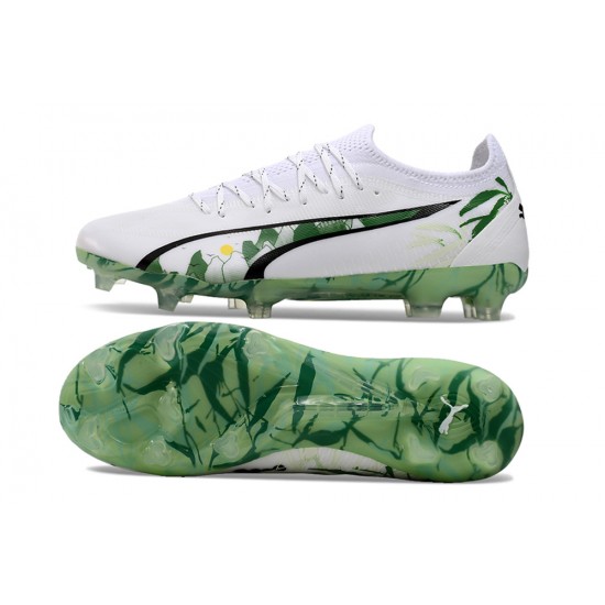 Comprar  Puma Ultra Ultimate FG Hombre Blanco y Verde Zapatos De Futbol