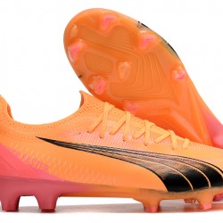 Puma Ultra Ultimate FG Naranja Negro Hombre Zapatos De Futbol