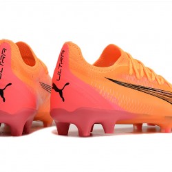 Puma Ultra Ultimate FG Naranja Negro Hombre Zapatos De Futbol