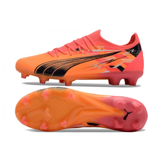 Tienda  Puma Ultra Ultimate FG Naranja Rosa Hombre Zapatos De Futbol
