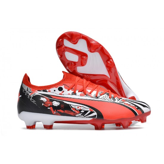 Tienda  Puma Ultra Ultimate FG Rojo Negro Hombre Zapatos De Futbol