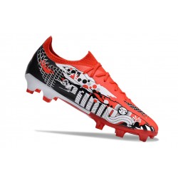 Puma Ultra Ultimate FG Rojo Negro Hombre Zapatos De Futbol