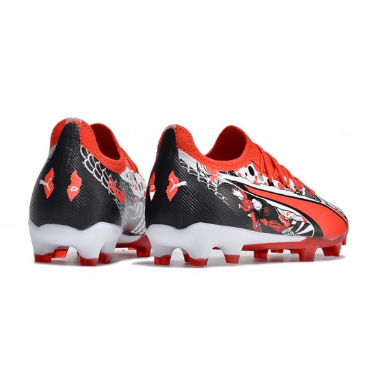 Tienda  Puma Ultra Ultimate FG Rojo Negro Hombre Zapatos De Futbol