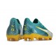 Calidad superior  Puma Ultra Ultimate FG Teal Amarillo Hombre Zapatos De Futbol