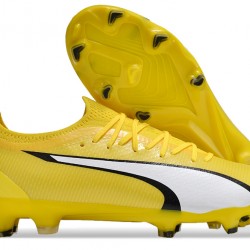 Puma Ultra Ultimate FG Amarillo Blanco Hombre Zapatos De Futbol