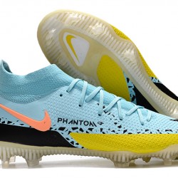 Botas de fútbol Nike Phantom GT2 Dynamic Fit Elite FG para hombre azul amarillo negro