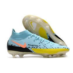 Botas de fútbol Nike Phantom GT2 Dynamic Fit Elite FG para hombre azul amarillo negro