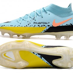 Botas de fútbol Nike Phantom GT2 Dynamic Fit Elite FG para hombre azul amarillo negro