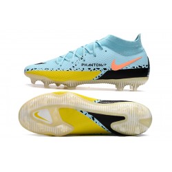 Botas de fútbol Nike Phantom GT2 Dynamic Fit Elite FG para hombre azul amarillo negro