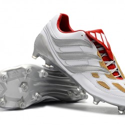 Botas de fútbol Adidas Predator Precision FG X Beckham Blanco Plata