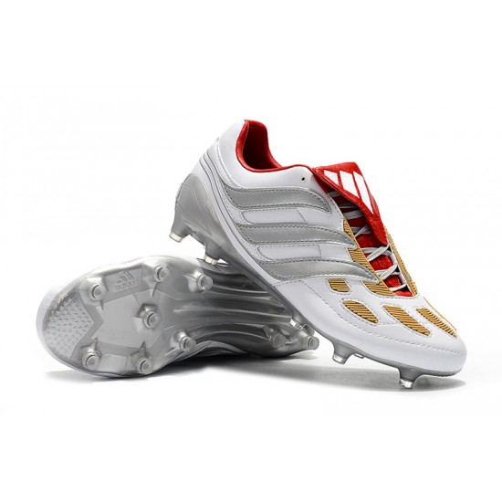 Explorar  Botas de fútbol Adidas Predator Precision FG X Beckham Blanco Plata