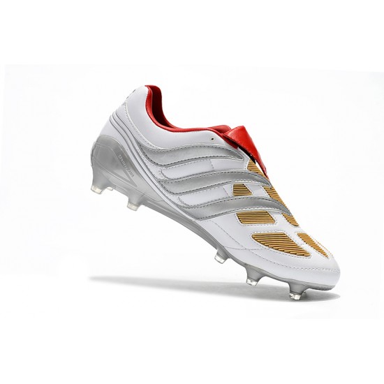 Explorar  Botas de fútbol Adidas Predator Precision FG X Beckham Blanco Plata