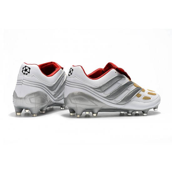 Explorar  Botas de fútbol Adidas Predator Precision FG X Beckham Blanco Plata